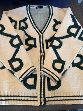 PrettyGarden Chain Link Embroidered Cardigan